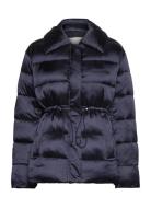 Mw Padded Satin Drawstringjacket Foret Jakke Navy Calvin Klein