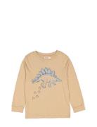 Ted Ls Tops T-shirts Long-sleeved T-Skjorte Beige MarMar Copenhagen