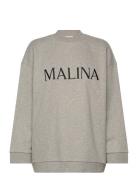 Malina Over D Collage Sweater Tops Sweatshirts & Hoodies Sweatshirts G...