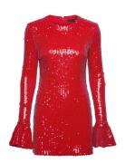 Sequins Ls Mini Dress Kort Kjole Red ROTATE Birger Christensen