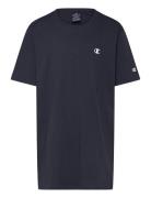 Crewneck T-Shirt Tops T-Kortærmet Skjorte Navy Champion