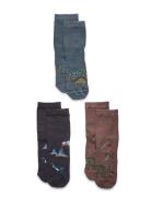 Sock 3 P Sb Dinos Antislip Socks & Tights Socks Multi/patterned Lindex