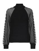 Objsofie Knit Re L/S Pullover 135 Tops Knitwear Jumpers Black Object