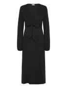 Mltrinity Tess Ls Jrs Midi Dress 2F Knælang Kjole Black Mamalicious