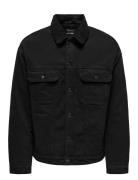 Onswilson Sherpa Blk 0971 Dnm Jacket Jakke Denimjakke Black ONLY & SON...