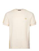 Taped Raglan T-Shirt Tops T-Kortærmet Skjorte Cream Fred Perry