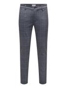 Onsmark Check 020923 Pant Bottoms Trousers Casual Grey ONLY & SONS