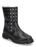 Boots - Flat - With Zipper Vinterstøvler Pull On Black ANGULUS