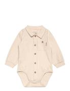 Hcboye - Bodyshirt Bodies Long-sleeved Beige Hust & Claire