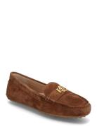 Barnsbury Suede Loafer Loafers Flade Sko Brown Lauren Ralph Lauren