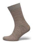 Erina Wool Rib Socks Lingerie Socks Regular Socks Beige Mp Denmark