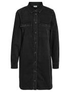 Nmnew Signe L/S Denim Dress Vi001Bl Noos Knælang Kjole Black NOISY MAY