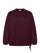 Wa-Sabina Tops Sweatshirts & Hoodies Sweatshirts Burgundy Wasabiconcep...