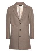 Jjeharrison Wool Coat Sn Uldfrakke Frakke Beige Jack & J S