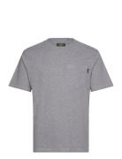 Contrast Stitch Pocket Tshirt Tops T-Kortærmet Skjorte Grey Superdry