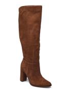 Artizan Suede Tall Boot Lange Støvler Brown Lauren Ralph Lauren