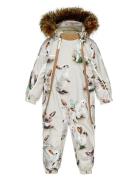 Pyxis Fur Outerwear Coveralls Snow-ski Coveralls & Sets Beige Molo