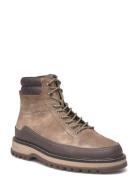 Clafton Mid Boot Snørestøvler Beige GANT