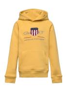 Archive Shield Hoodie Tops Sweatshirts & Hoodies Hoodies Yellow GANT