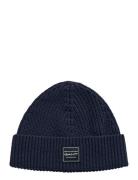 Cotton Ribbed Beanie Accessories Headwear Beanies Blue GANT