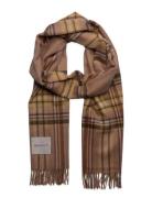 Tartan Check Cashmere Blend Scarf Accessories Scarves Winter Scarves B...