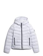 Hooded Fuji Quilt Padded Jkt Foret Jakke Cream Superdry