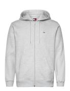 Tjm Reg S Flag Zip Thru Tops Sweatshirts & Hoodies Hoodies Grey Tommy ...