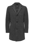 Onsjaylon Wool Coat Otw Uldfrakke Frakke Grey ONLY & SONS