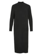 Vikiku L/S High Neck Midi Knit Dress/Pb Maxikjole Festkjole Black Vila