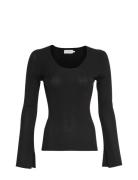 Mschrigmor Avalina Rib Pullover Tops Knitwear Jumpers Black MSCH Copen...