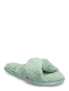 Lia Fake Fur Slipper Slippers Hjemmesko Green Hunkemöller