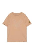 Graphic Eagle T-Shirt Tops T-Kortærmet Skjorte Beige Lyle & Scott