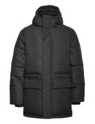 Oba Cotton Monogram Puffer Foret Jakke Black Daily Paper