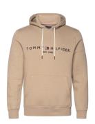 Tommy Logo Hoody Tops Sweatshirts & Hoodies Hoodies Beige Tommy Hilfig...