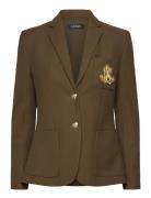 Bullion Jacquard Blazer Blazers Single Breasted Blazers Khaki Green La...