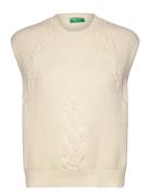 Sleeveless Sweater Vests Knitted Vests Cream United Colors Of Benetton