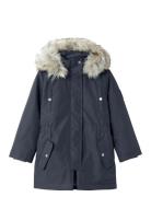 Nkfmilla Parka Jacket Long Fo Noos Parka Jakke Navy Name It