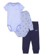 Nike Baby Essentials 3-Piece Bodysuit Set Bodysuits Short-sleeved Blue...