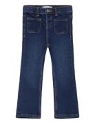 Flared Finished Jeans Bottoms Jeans Wide Jeans Blue Mango