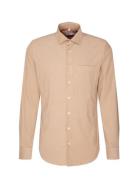 Freizeithemden 1/1 Arm Tops Shirts Business Beige Seidensticker