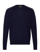 Kerrigan Crewneck Jumper Black Tops Knitwear Round Necks Navy Belstaff