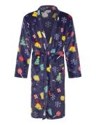 Cute Christmas Robe Blue Morgenkåbe Badekåbe Blue Christmas Sweats