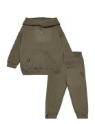 F8-Fleece Set Sport Sweatsuits Khaki Green Converse