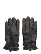 Barbour Burnish Lth Gl Accessories Gloves Finger Gloves Black Barbour