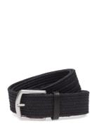 Leather-Trim Braided Belt Accessories Belts Braided Belt Black Polo Ra...