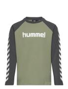 Hmlboys T-Shirt L/S Sport T-shirts Long-sleeved T-Skjorte Green Hummel