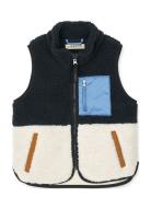 Vada Pile Vest Tops Vests Navy Liewood