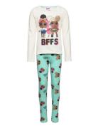 Set 2P Ts + Legging Sets Sets With Long-sleeved T-shirt White L.O.L