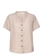 Crbellis Linen Shirt Tops Shirts Linen Shirts Beige Cream