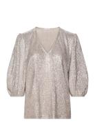 125 Ashley Top Designers Blouses Long-sleeved Silver Ida Sjöstedt